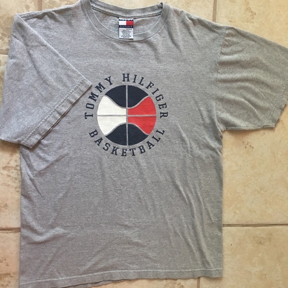 Vintage Tommy Basketball Tee Shirt - Picture 1 of 3